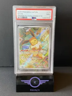 2025 POKEMON PRISMATIC EVOLUTIONS ETB PROMO SVP 173 EEVEE PSA 9 MINT - Image 1