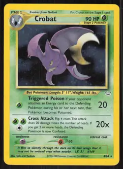 Pokemon TCG Neo Revelation #04/64 Crobat LP - Image 1
