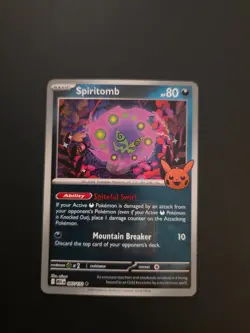 Spiritomb 087/132 Pokemon League Play! Promo Mega Evolution Halloween Stamp - Image 1