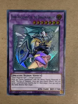 Yugioh Dark Magician Girl the Dragon Knight DLCS-EN006 Green Ultra Rare NM - Image 1