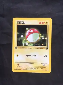 Pokemon Cards: Team Rocket 1st Edition Common: Voltorb 69/82 - Image 1