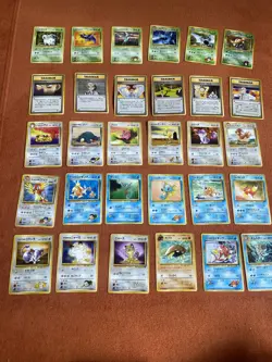 VTG 1996 Nintendo Pokemon Japanese Pocket Monster Trading Card Game Lot of 30 - Image 1