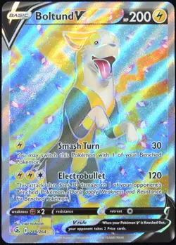 Pokemon TCG Boltund V 249/264 2021 Fusion Strike Ultra Rare Card - LP - Image 1