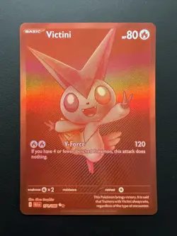 MINT Red Victini 171/086 Black Bolt Pokemon Card Rare Holo Pack Fresh - Image 1