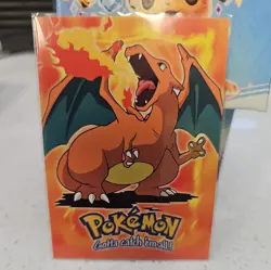 Charizard E6 of 12 - BLUE LOGO - NON-HOLO - TOPPS POKEMON CARD - LP - Image 1
