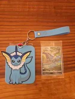 Vaporeon Pokemon Card Carrying Case And Promo Card From Eevee Blind Box - Image 1