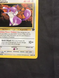 Pokemon Cards: Team Rocket 1st Edition Common: Rattata 66/82 - Image 4