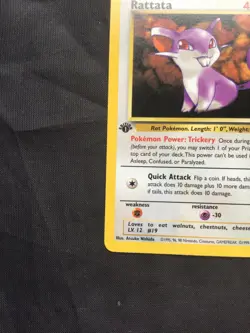 Pokemon Cards: Team Rocket 1st Edition Common: Rattata 66/82 - Image 5