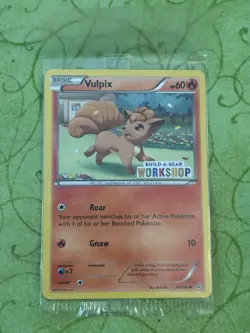 Build a Bear Pokemon Card Vulpix Promo 20/160 Trading Card TCG SEALED - Image 1