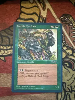 Gorilla Chieftain Mtg Magic Alliance Misprint Error Blue Border Card - Image 1