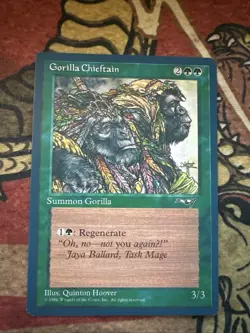 Gorilla Chieftain Mtg Magic Alliance Misprint Error Blue Border Card - Image 2