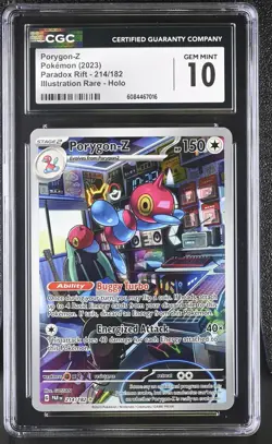 (PSA) CGC 10 Porygon-Z Paradox Rift Illustration Art Rare Pokemon Card #214 Gem - Image 1