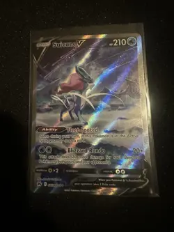 Suicune V GG38/GG70 Crown Zenith: Galarian Gallery Holo Pokemon Card TCG - Image 1