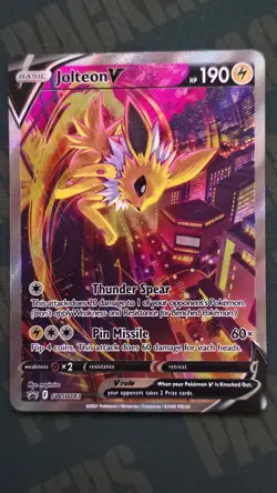 Jolteon v SWSH183 Pokemon TCG Sword & Shield Holo Black Star Promo Card - Image 3