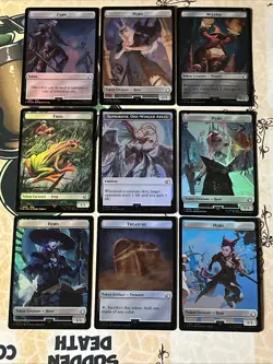Final Fantasy Magic The Gathering Foil Token Card Lot 9x Cards All N/M - Image 1