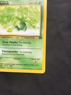 Pokemon Cards: Team Rocket 1st Edition Common: Oddish 63/82 - Image 4