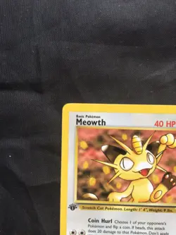 Pokemon Cards: Team Rocket 1st Edition Common: Meowth 62/82 - Image 2