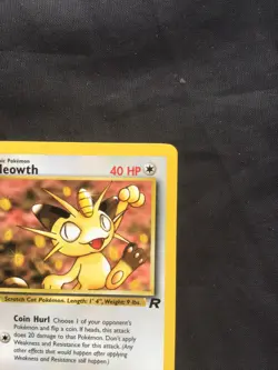 Pokemon Cards: Team Rocket 1st Edition Common: Meowth 62/82 - Image 3