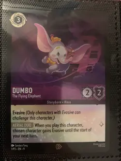 Dumbo - The Flying Elephant 1p/3 Disney Lorcana Promo Cards Cold Foil - Image 1