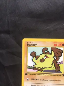 Pokemon Cards: Team Rocket 1st Edition Common: Mankey 61/82 - Image 2