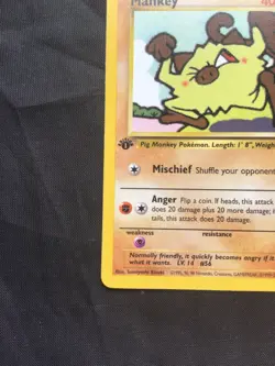 Pokemon Cards: Team Rocket 1st Edition Common: Mankey 61/82 - Image 5