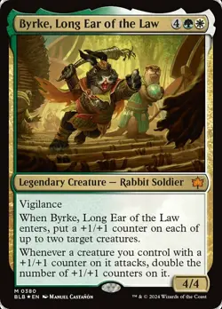 [1x] Byrke, Long Ear of the Law - Foil Near Mint, English Bloomburrow MTG Magic - Image 1