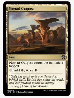 Nomad Outpost | Outlaws Commander OTC | Pauper EDH Staple | Mardu Tri-Land | NM - Image 1