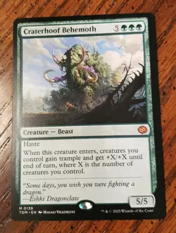 MTG Magic the Gathering Craterhoof Behemoth M 0138 Tarkir Dragonstorm NM - Image 1