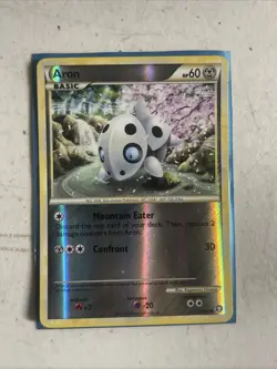 Pokemon Aron 56/102 HGSS Triumphant Reverse Holo - Image 1