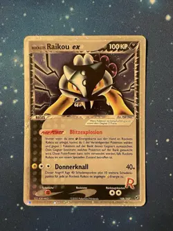 1x 2005 Pokemon ROCKET’S RAIKOU EX HOLO Ex Deoxys 108/107 Played WOTC Secret - Image 1