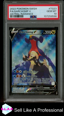 FA/GARCHOMP V ASTRAL RADIANCE POKEMON SWSH ASTRAL RADIANCE 2022 TG23 PSA 10 - Image 1
