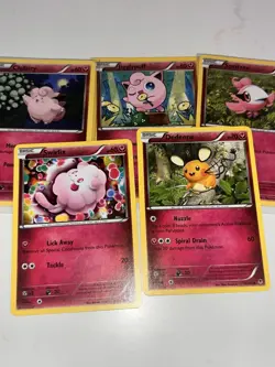 2014 Mint Pokemon Fairy Type 5 Card Lot Clefairy Jigglypuff And More W/ Sleeves - Image 1