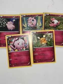 2014 Mint Pokemon Fairy Type 5 Card Lot Clefairy Jigglypuff And More W/ Sleeves - Image 4