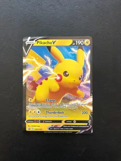 Pikachu V SWSH061 -SHINING FATES Black Star Promo Pokemon Card - NM/M - Image 1