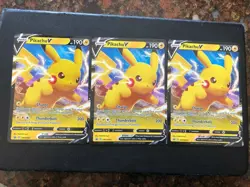 Pikachu V SWSH061 -SHINING FATES Black Star Promo Pokemon Card - NM/M - Image 2