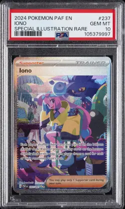 2024 POKEMON PAF EN-PALDEAN FATES SPECIAL ILLUSTRATION RARE #237 IONO PSA 10 - Image 1