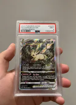Pokemon TCG Sword & Shield Crown Zenith: Leafeon VSTAR Full Art #GG35 PSA 9 - Image 1