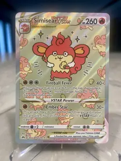 Pokemon Simisear VSTAR GG37/GG70 Sword & Shield Crown Zenith Galarian Gallery - Image 1