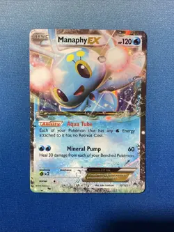 Manaphy EX 32/122 Pokemon Xy Breakpoint Ultra Holo Rare TCG NM - Image 1