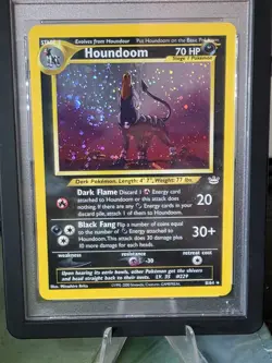 Pokemon Houndoom Double Holo Error Neo Revelation 8/64 PSA 7 Near Mint SWIRL🌀 - Image 1