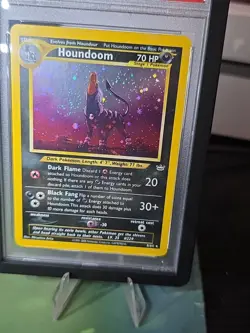 Pokemon Houndoom Double Holo Error Neo Revelation 8/64 PSA 7 Near Mint SWIRL🌀 - Image 5