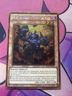 Barbar, Malebranche Of The Burning Abyss PGL3-EN045 Yu-Gi-Oh 1st Ed - Image 1