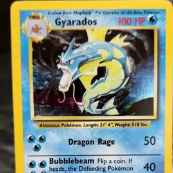 Gyarados Holo Rare Pokemon Card Base Set Unlimited 6/102 WOTC 1999 Vintage⭐ - Image 2