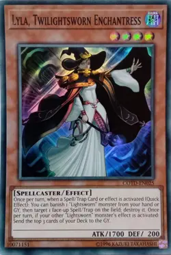 COTD-EN025 LYLA, TWILIGHTSWORN ENCHANTRESS SUPER RARE 1ST EDITION YuGiOh CARD - Image 1