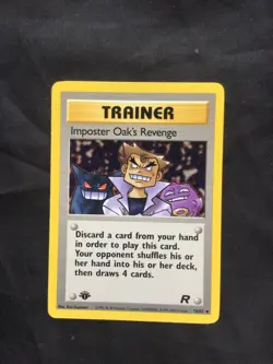 Pokemon Cards: Team Rocket 1st Edition Uncommon: Impostor Oak's Revenge 76/82 - Image 1