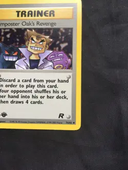 Pokemon Cards: Team Rocket 1st Edition Uncommon: Impostor Oak's Revenge 76/82 - Image 4