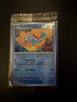 Pokemon TCG Squirtle Stamped Holo Promo Card 007/165 Pokemon Center Sealed - Image 1