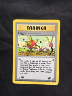 Pokemon Cards: Team Rocket 1st Edition Uncommon: Digger 75/82 - Image 1