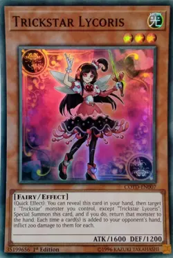 COTD-EN007 TRICKSTAR LYCORIS SUPER RARE 1ST EDITION YuGiOh CARD - Image 1