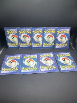 Pokemon TCG Holo Prism Vending Machine Vintage Golden Sticker Cards Bundle 90’s - Image 2